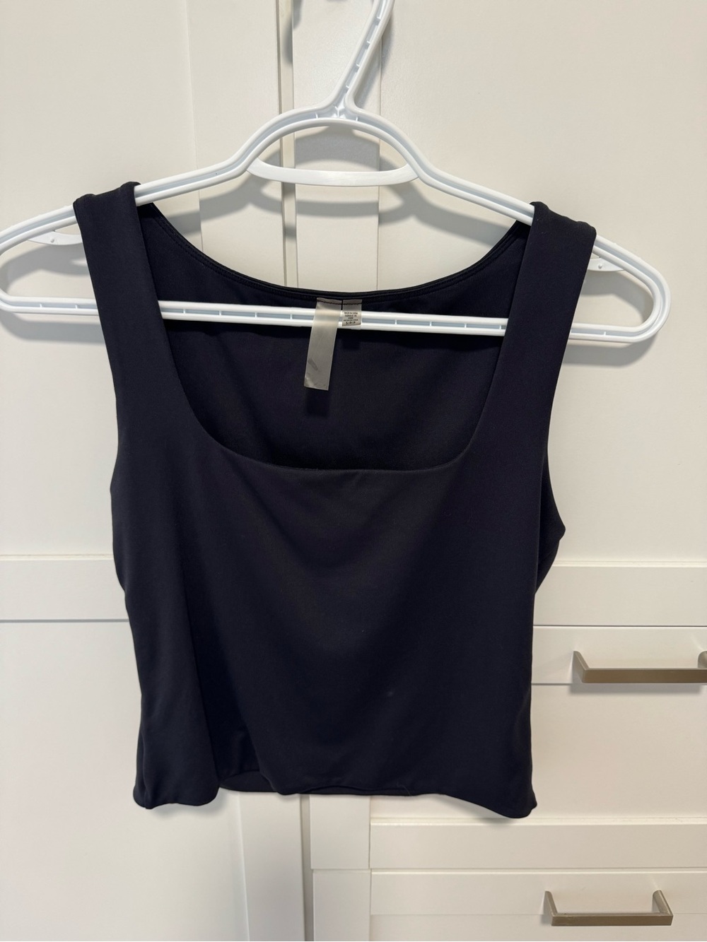 Only Black Square Neck Tank Top